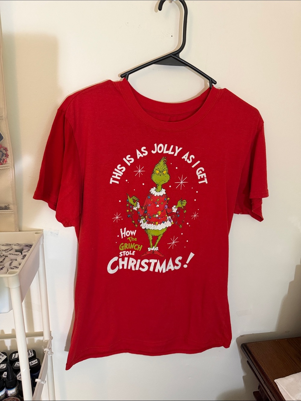 Red Grinch Christmas Graphic Tee - Holiday Shirt
